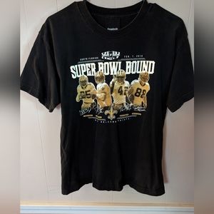 New Orleans Saints - Reebok - 2010 Youth Size XL Black T-shirt